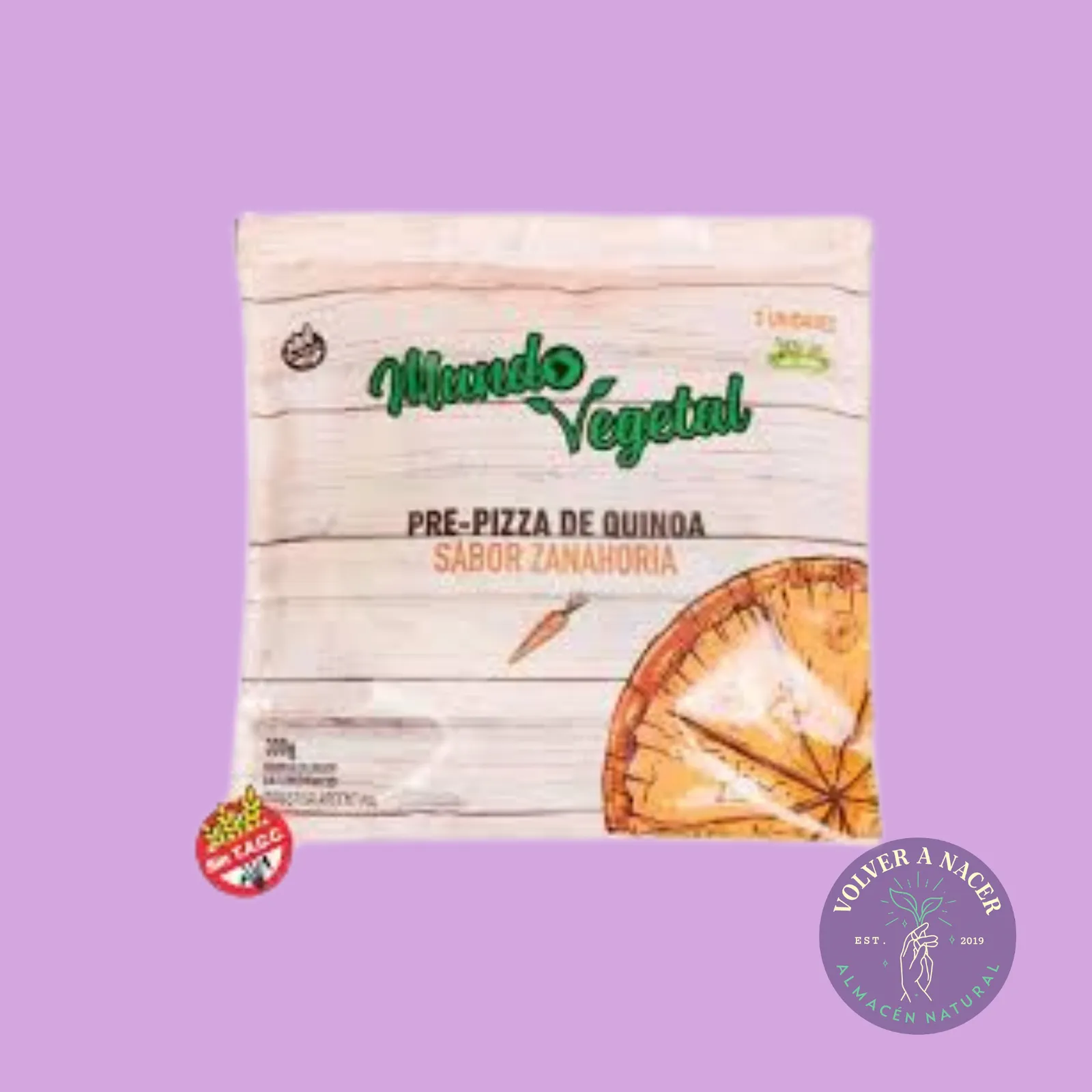 Mundo Vegetal- Prepizza de Quinoa sabor Zanahoria
