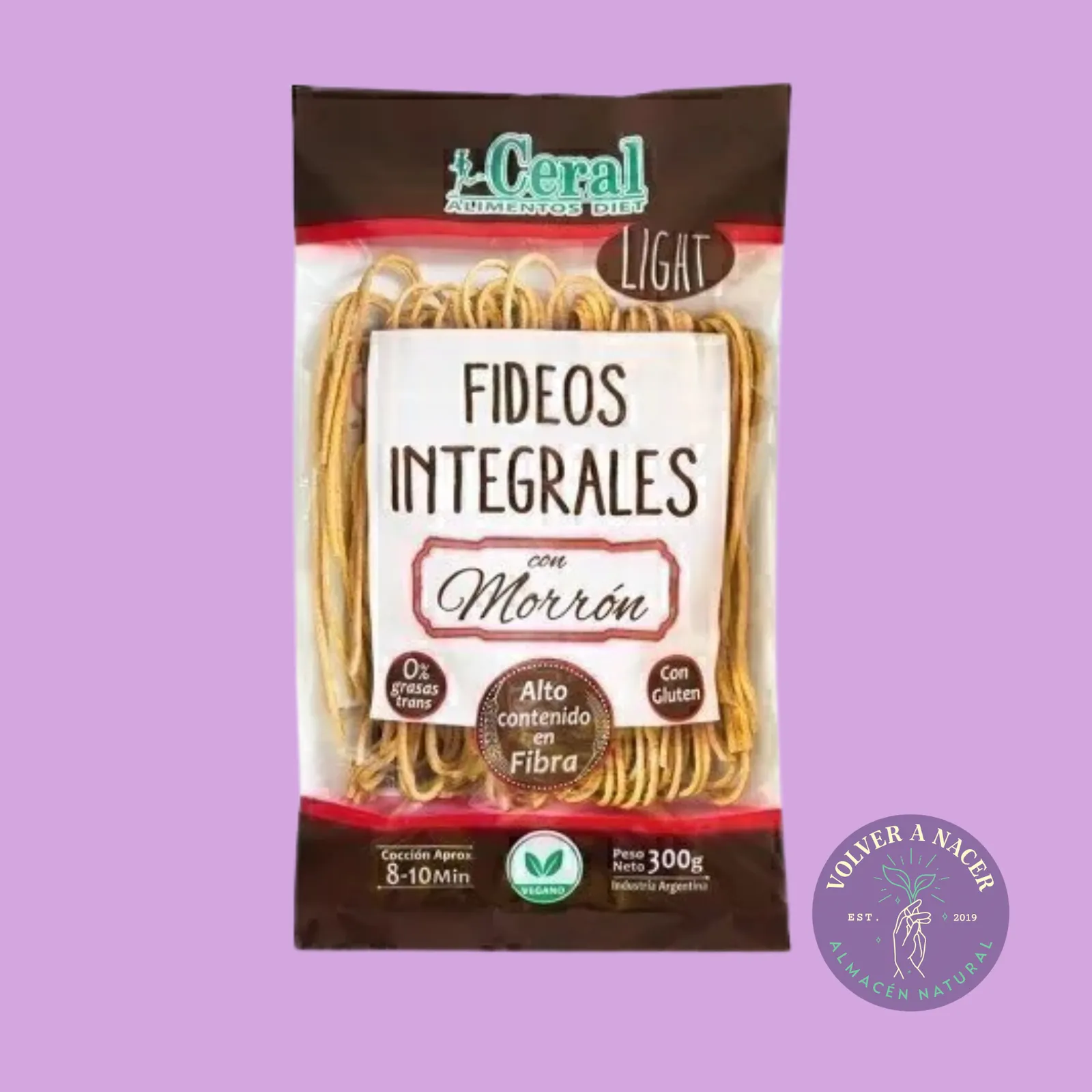 Ceral - Fideos Integrales con Morron x 300 gr