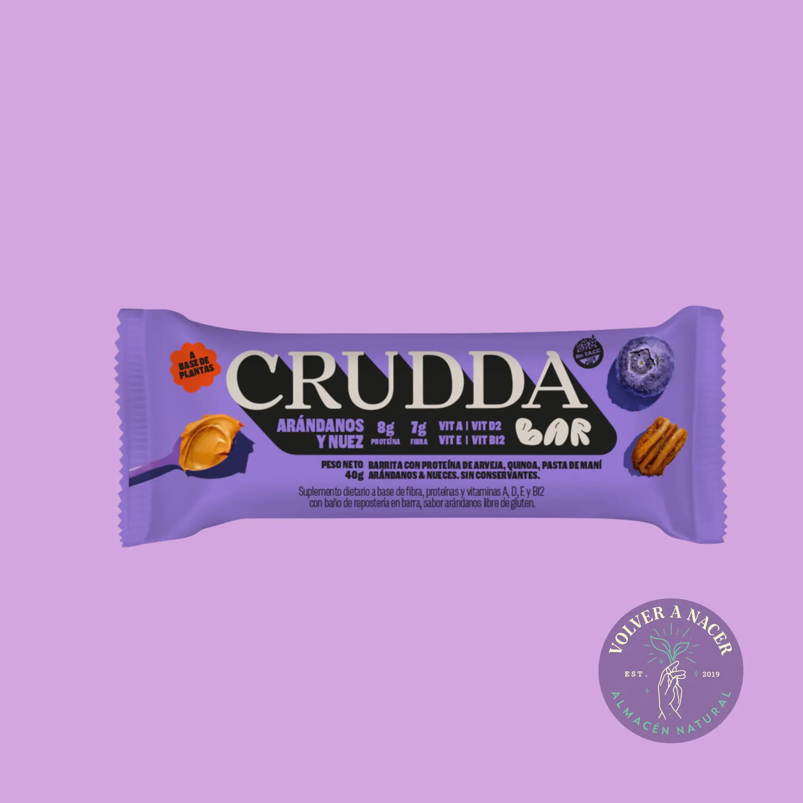 Barritas Crudda Arandano y Nuez x 40 gr