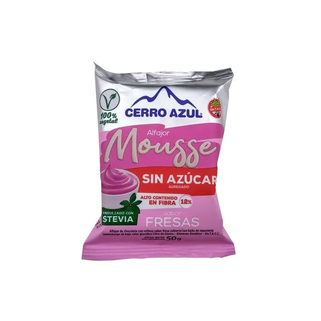 Alfajor Cerro Azul Mousse de Fresas