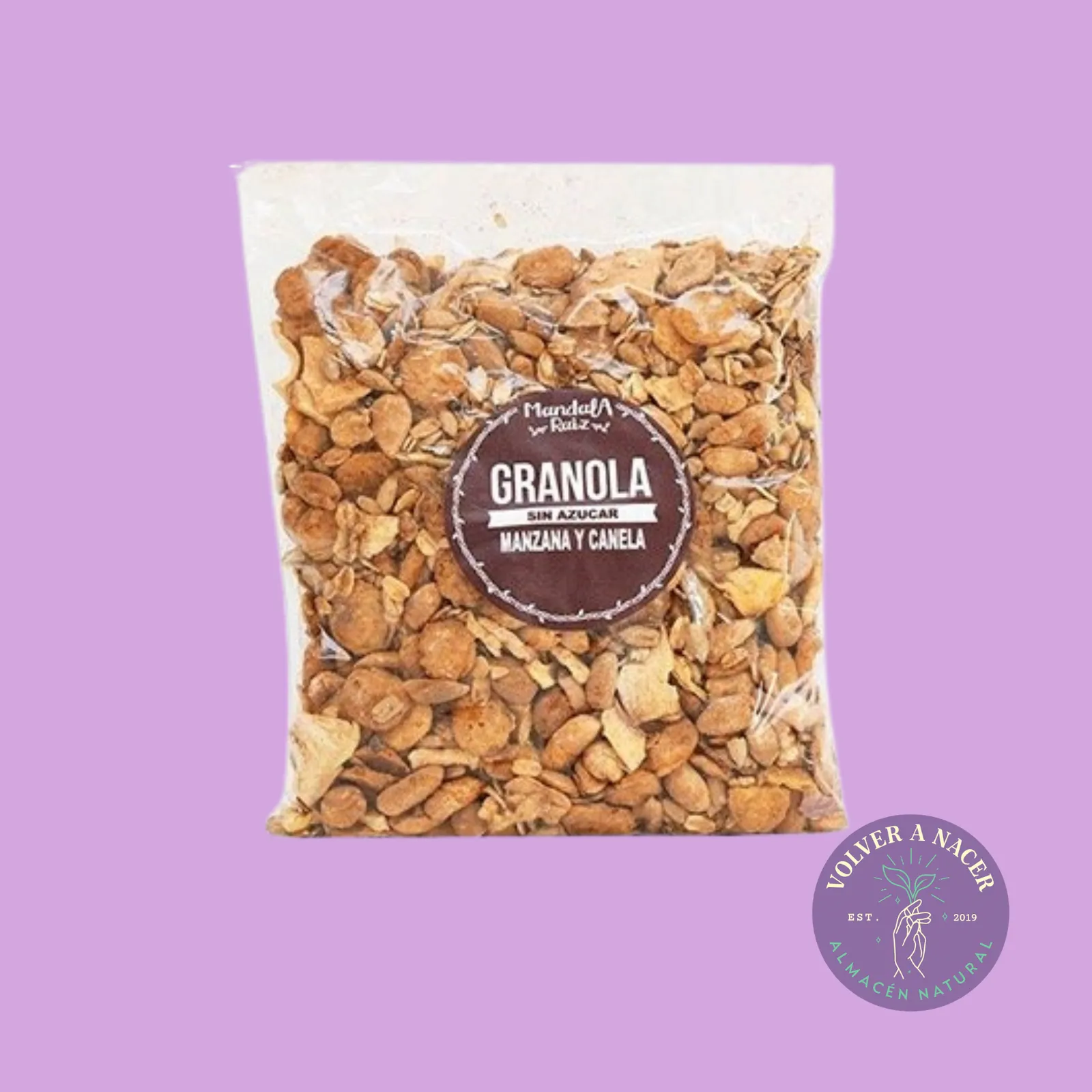 Granola sin azúcar Mandala de Raiz manzana y canela x 100 gr