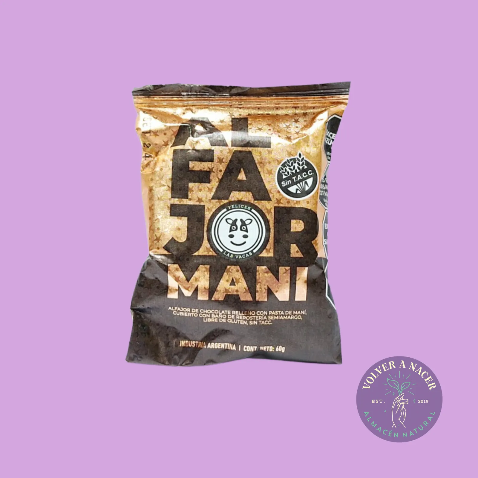 Felices Las Vacas- Alfajor de Mani x 75 gr